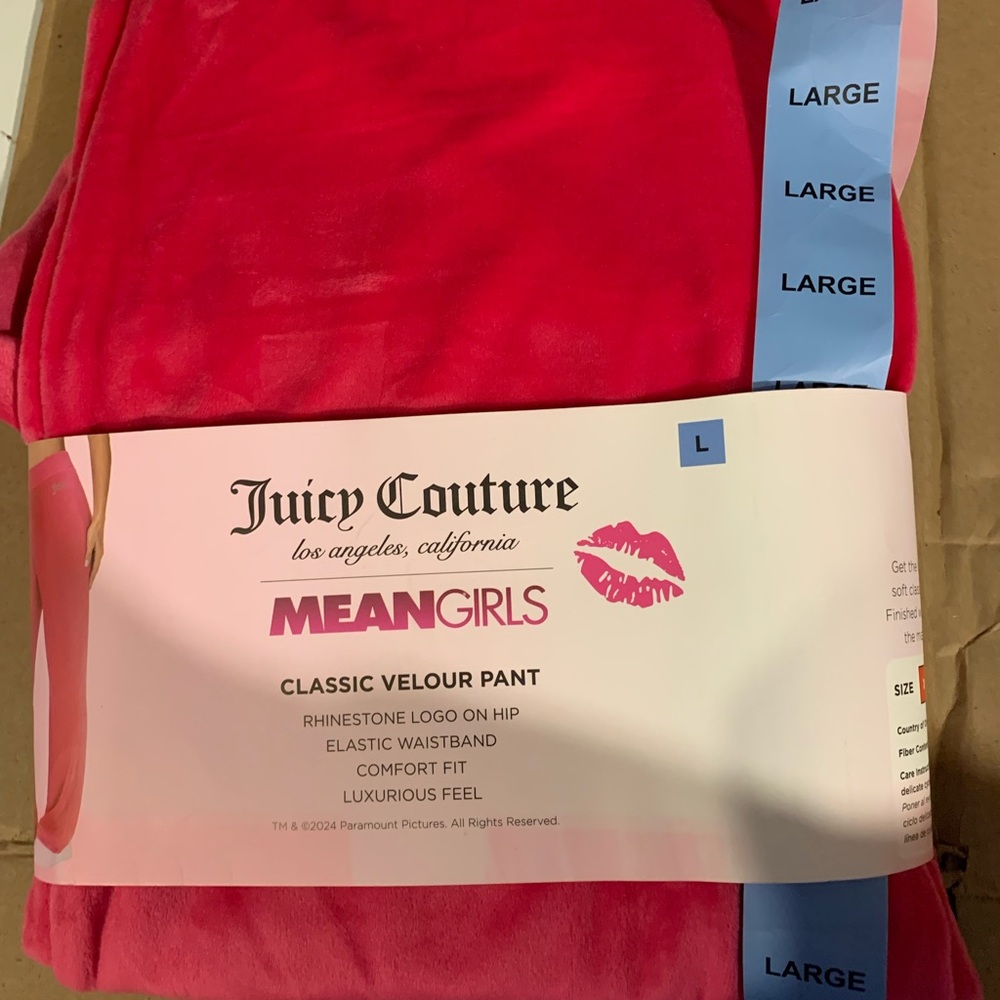 Juicy Couture Red Velour Pants